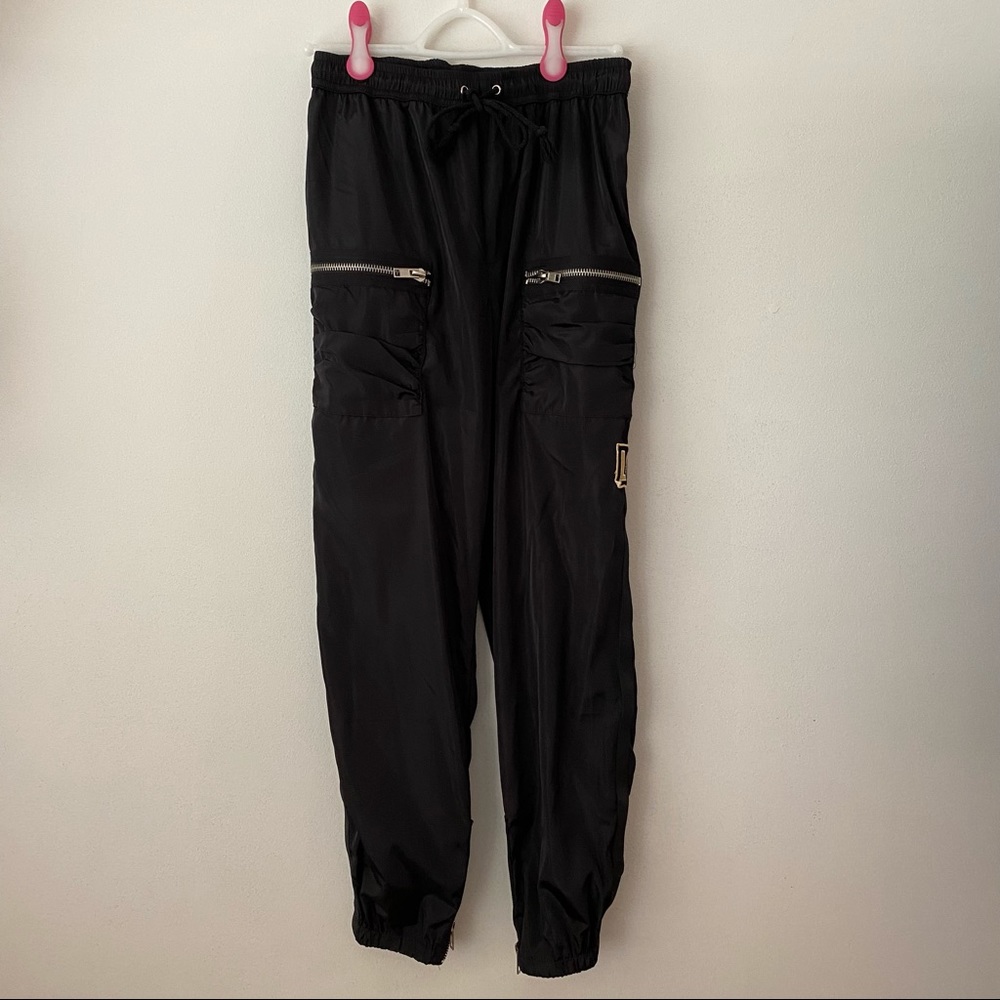 LF Black Parachute Pants
